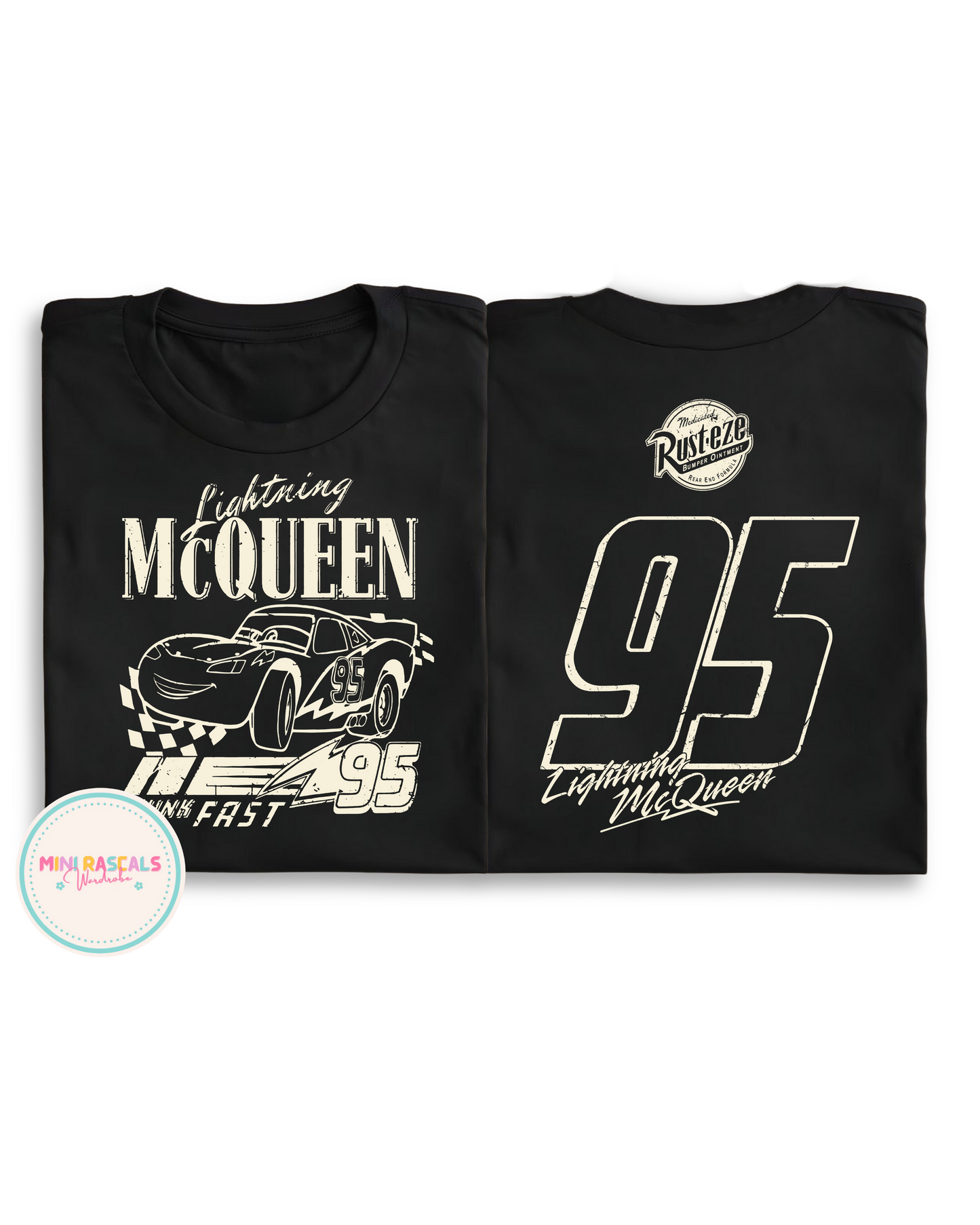Lightning McQueen Think Fast Double-Sided Children's T-Shirt