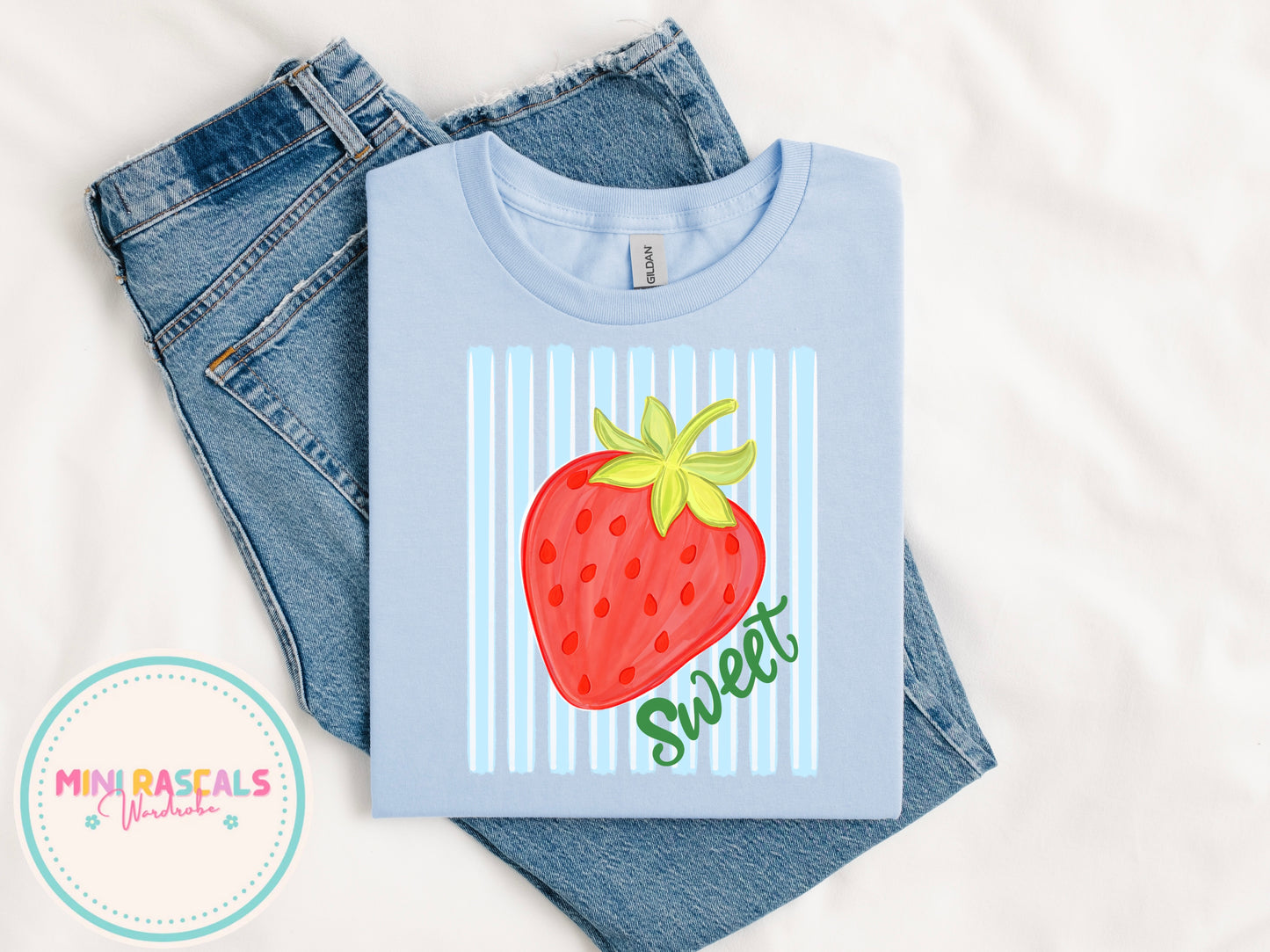 Girls Strawberry Print T-Shirt