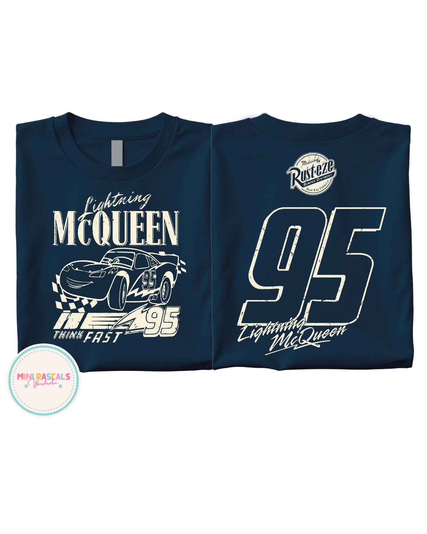 Lightning McQueen Think Fast Double-Sided Children's T-Shirt