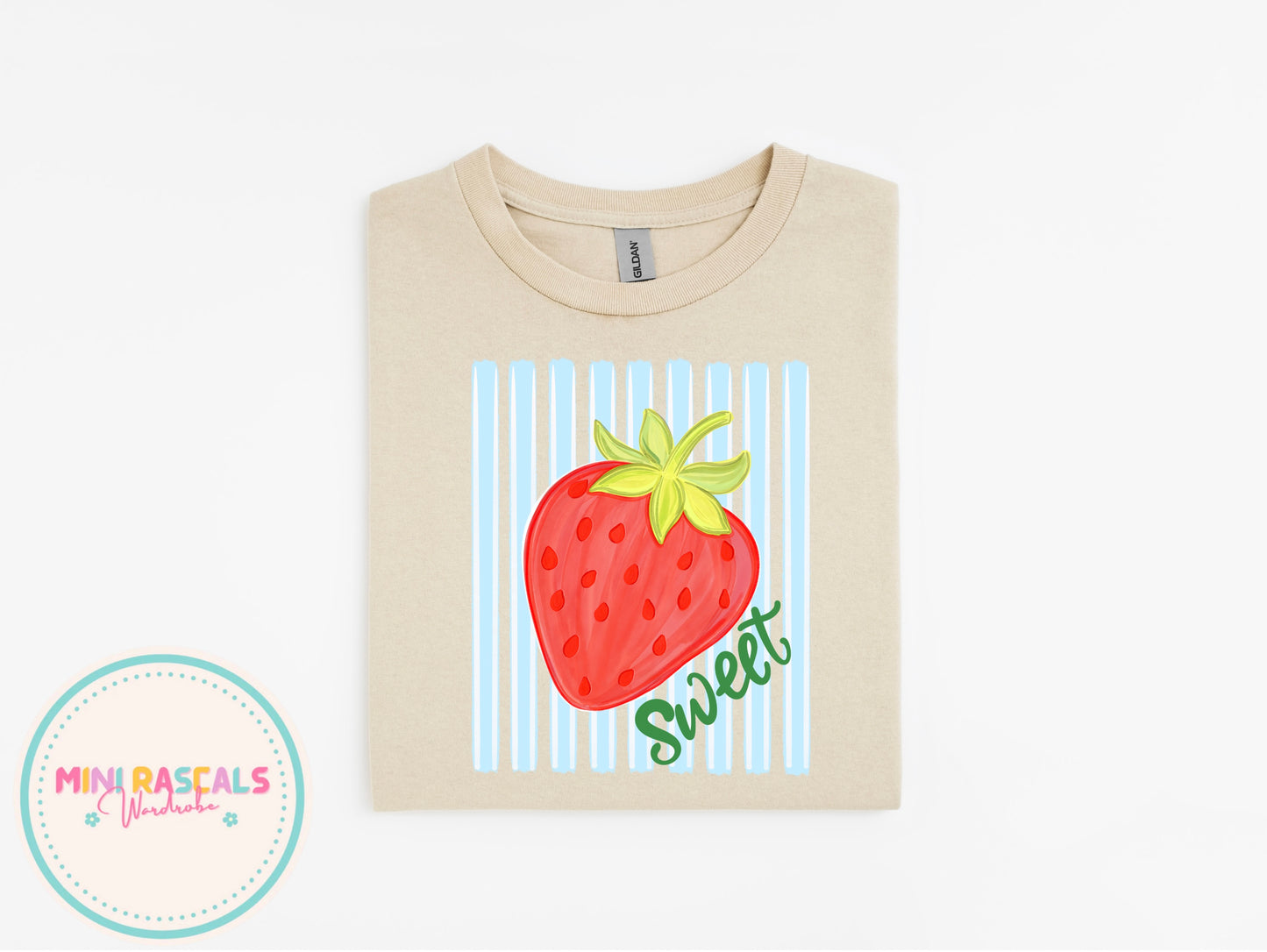 Girls Strawberry Print T-Shirt