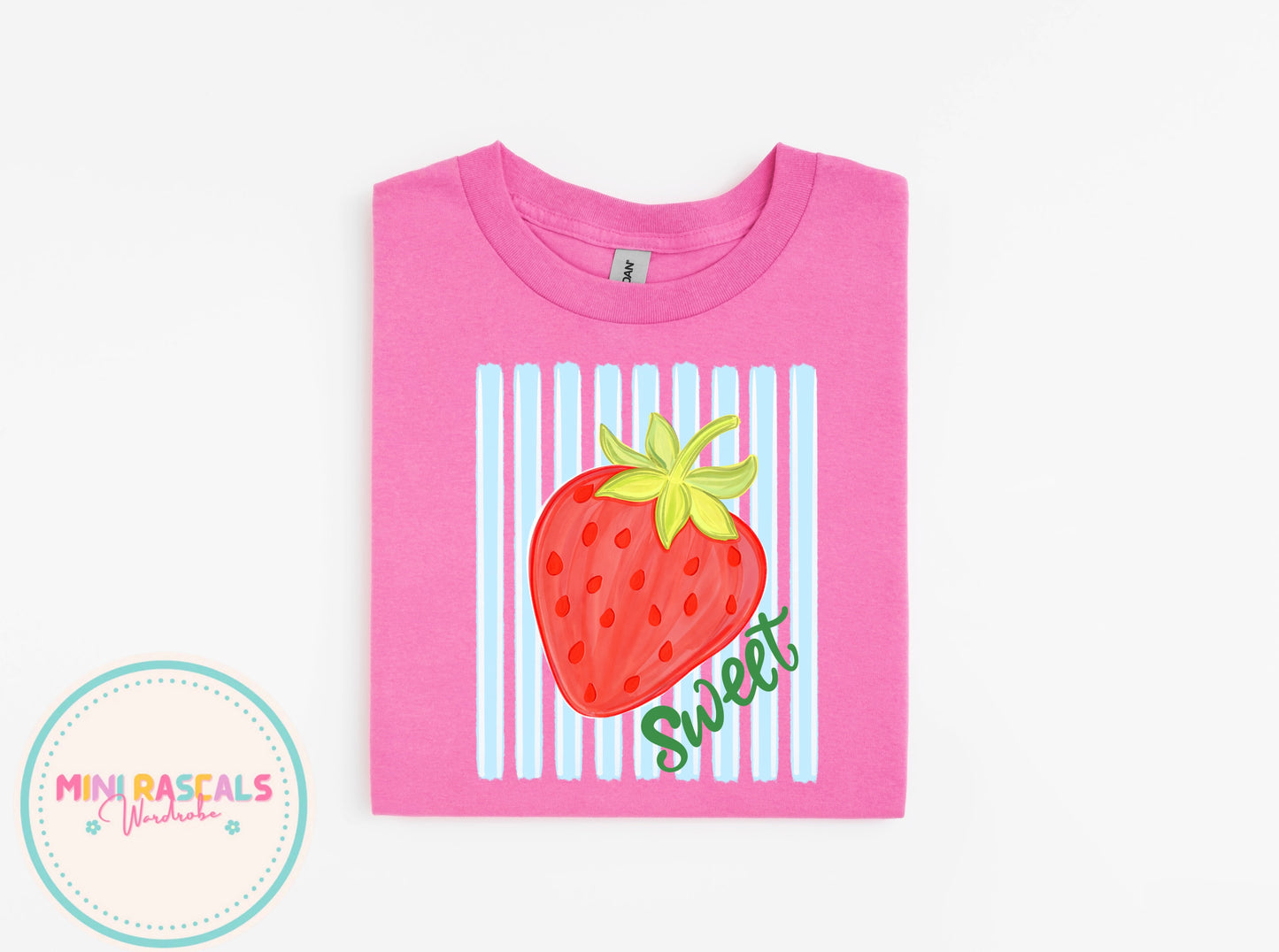 Girls Strawberry Print T-Shirt