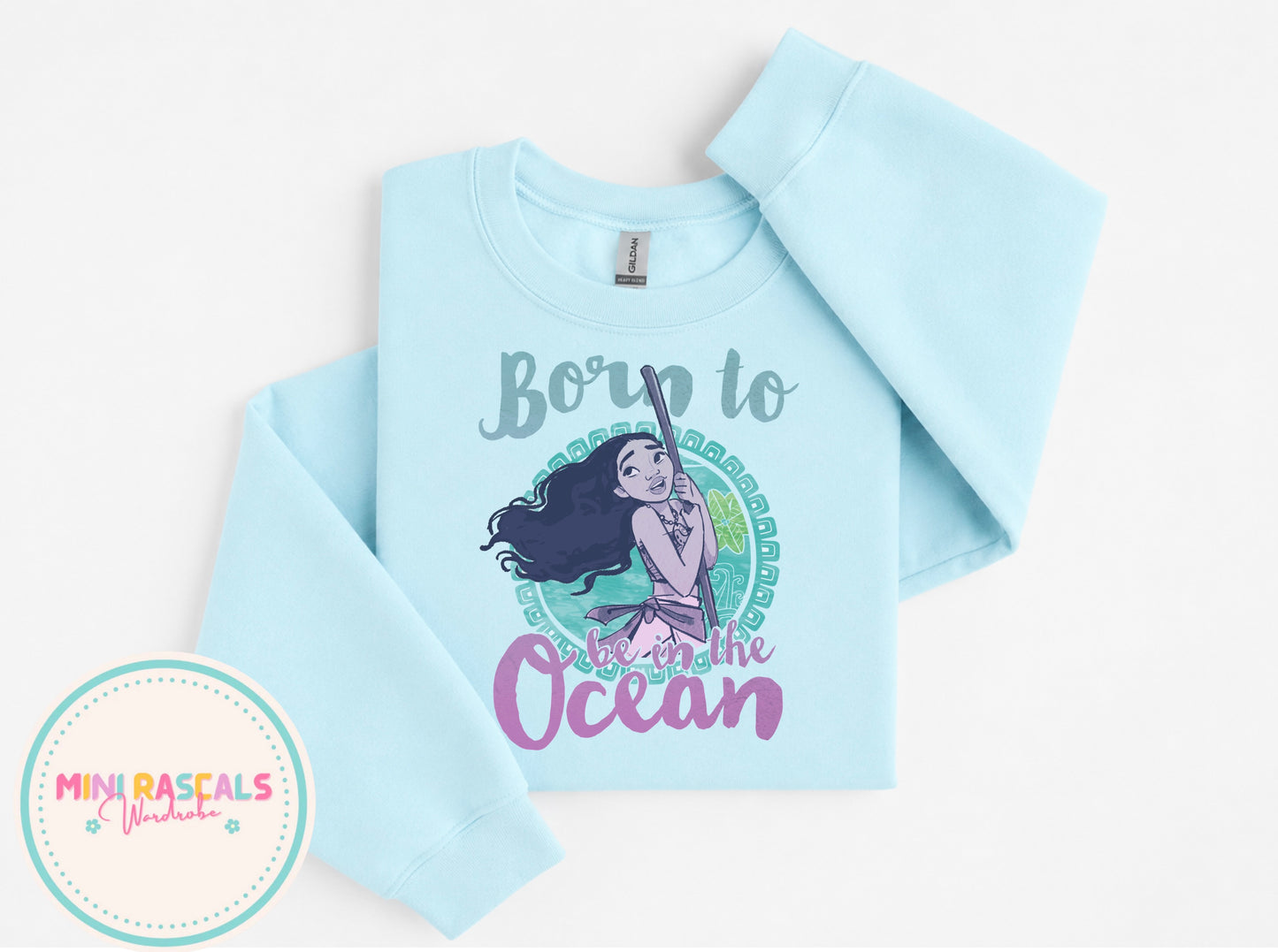 Born to be in the Ocean | Moana Inspired Kids T-Shirt & Sweatshirt | Personalised Disney-Inspired Top