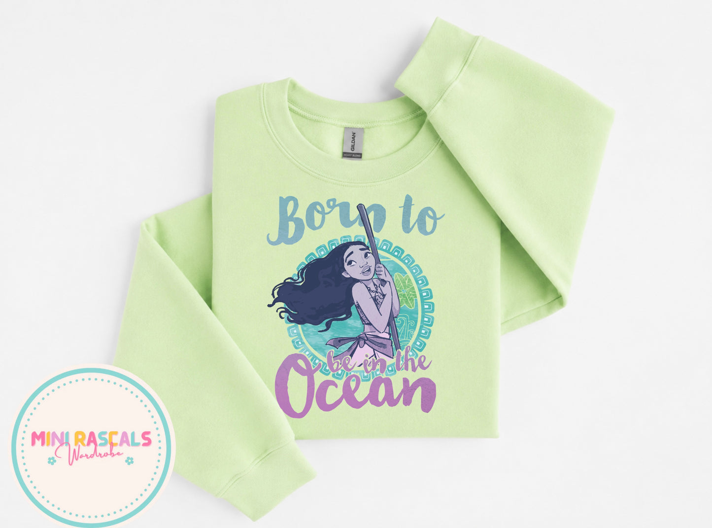 Born to be in the Ocean | Moana Inspired Kids T-Shirt & Sweatshirt | Personalised Disney-Inspired Top