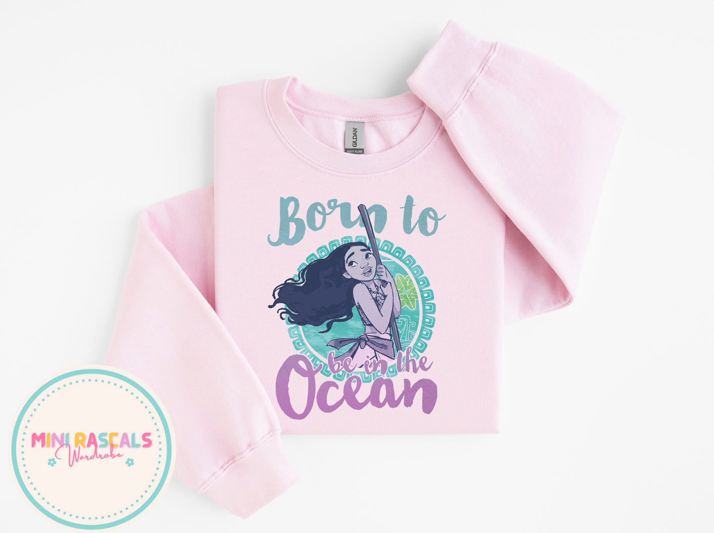 Born to be in the Ocean | Moana Inspired Kids T-Shirt & Sweatshirt | Personalised Disney-Inspired Top