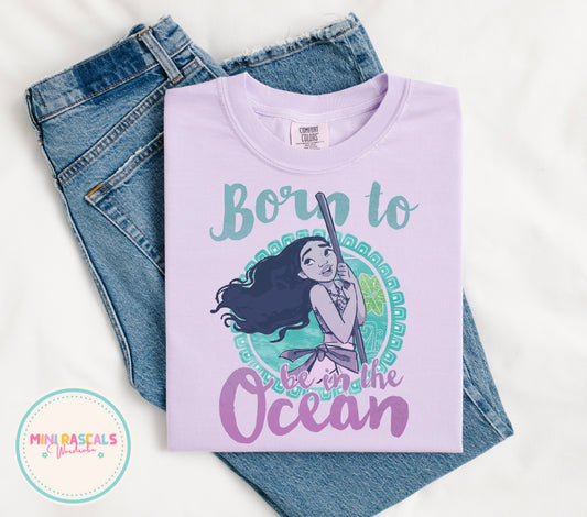 Born to be in the Ocean | Moana Inspired Kids T-Shirt & Sweatshirt | Personalised Disney-Inspired Top