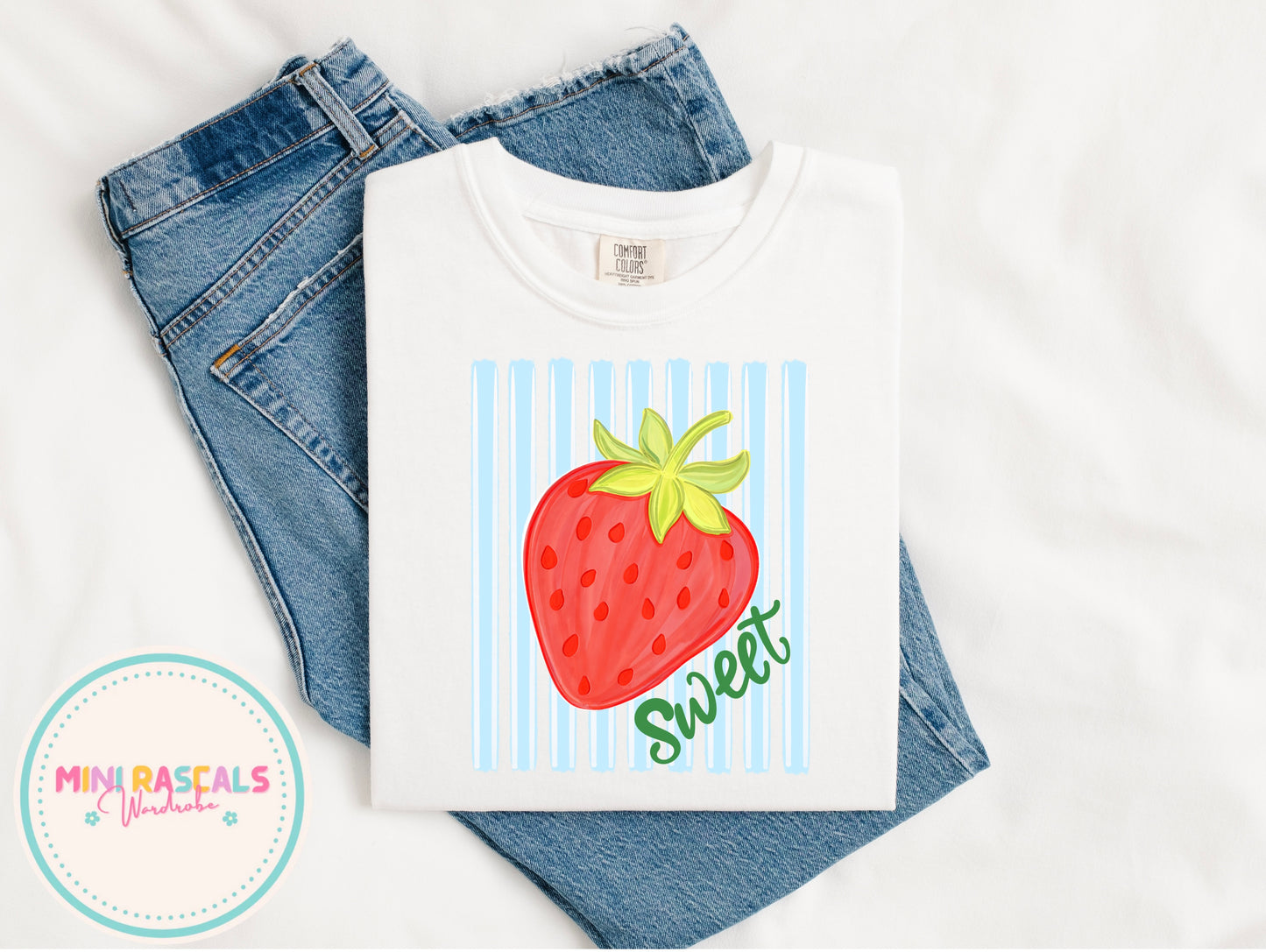 Girls Strawberry Print T-Shirt