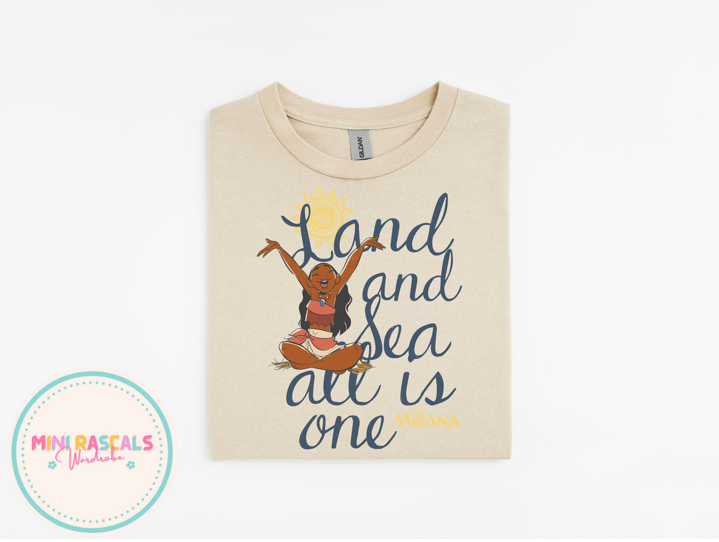 Land and Sea | Moana Inspired Kids T-Shirt | Personalised Disney-Inspired Top