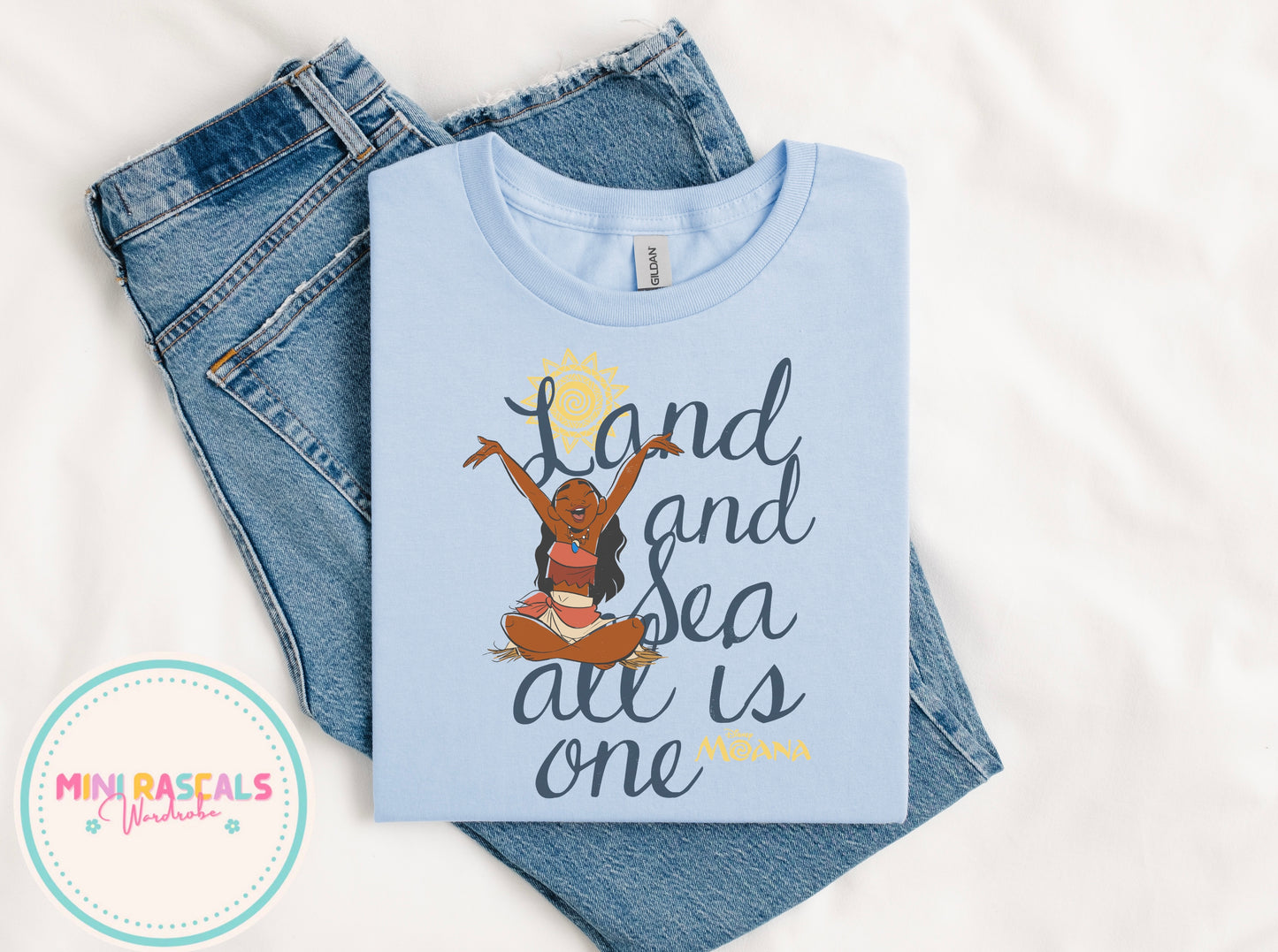 Land and Sea | Moana Inspired Kids T-Shirt | Personalised Disney-Inspired Top