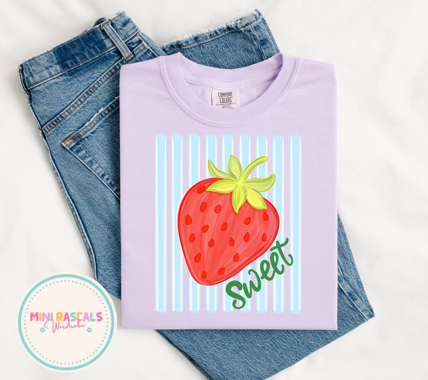 Girls Strawberry Print T-Shirt