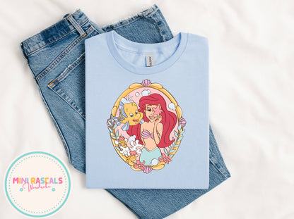 Disney Little Mermaid Ariel T-Shirt & Sweatshirt | Girls Princess Graphic Top | Holiday Outfit