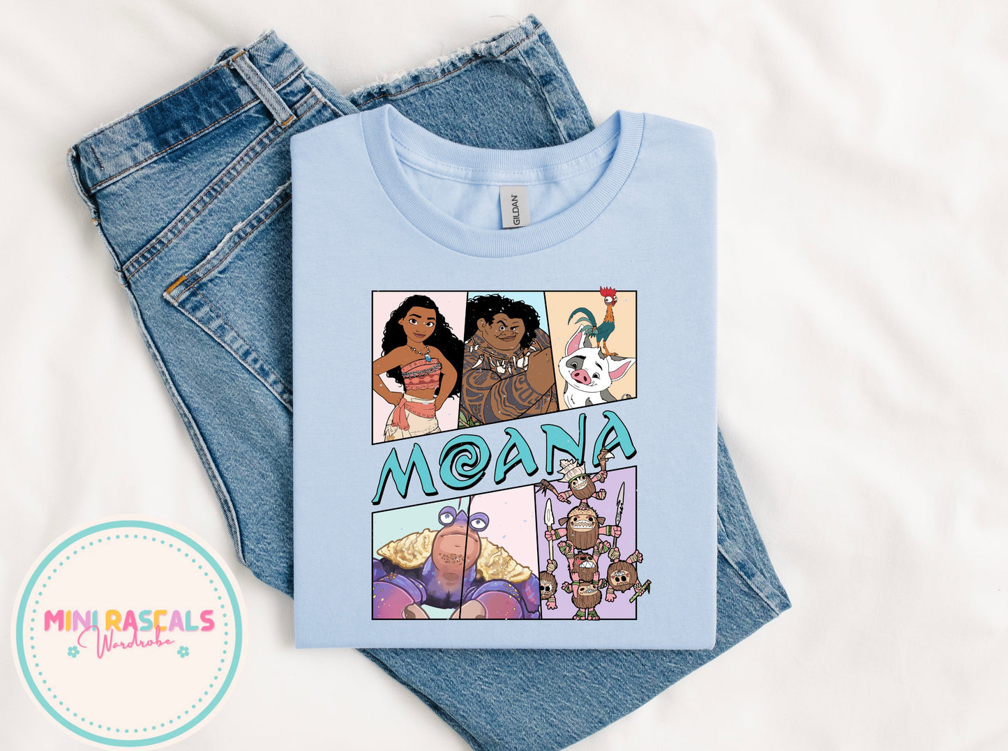 Moana and Friends | Kids T-Shirt | Personalised Disney-Inspired Top