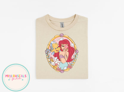 Disney Little Mermaid Ariel T-Shirt & Sweatshirt | Girls Princess Graphic Top | Holiday Outfit