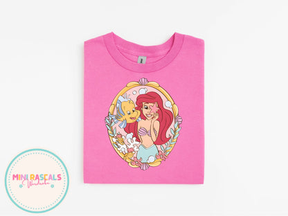 Disney Little Mermaid Ariel T-Shirt & Sweatshirt | Girls Princess Graphic Top | Holiday Outfit