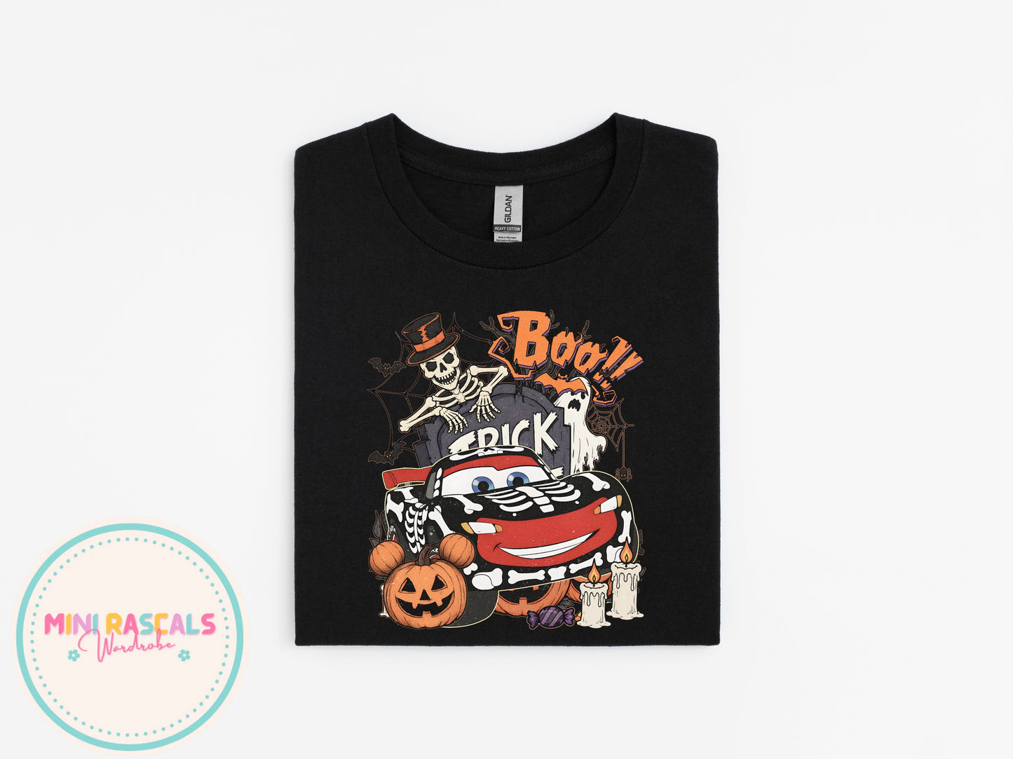 Cars McQueen Skeleton Halloween T-Shirt & Sweatshirt