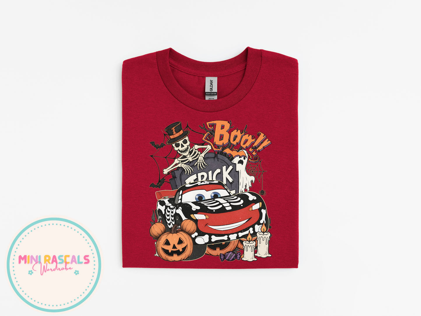 Cars McQueen Skeleton Halloween T-Shirt & Sweatshirt
