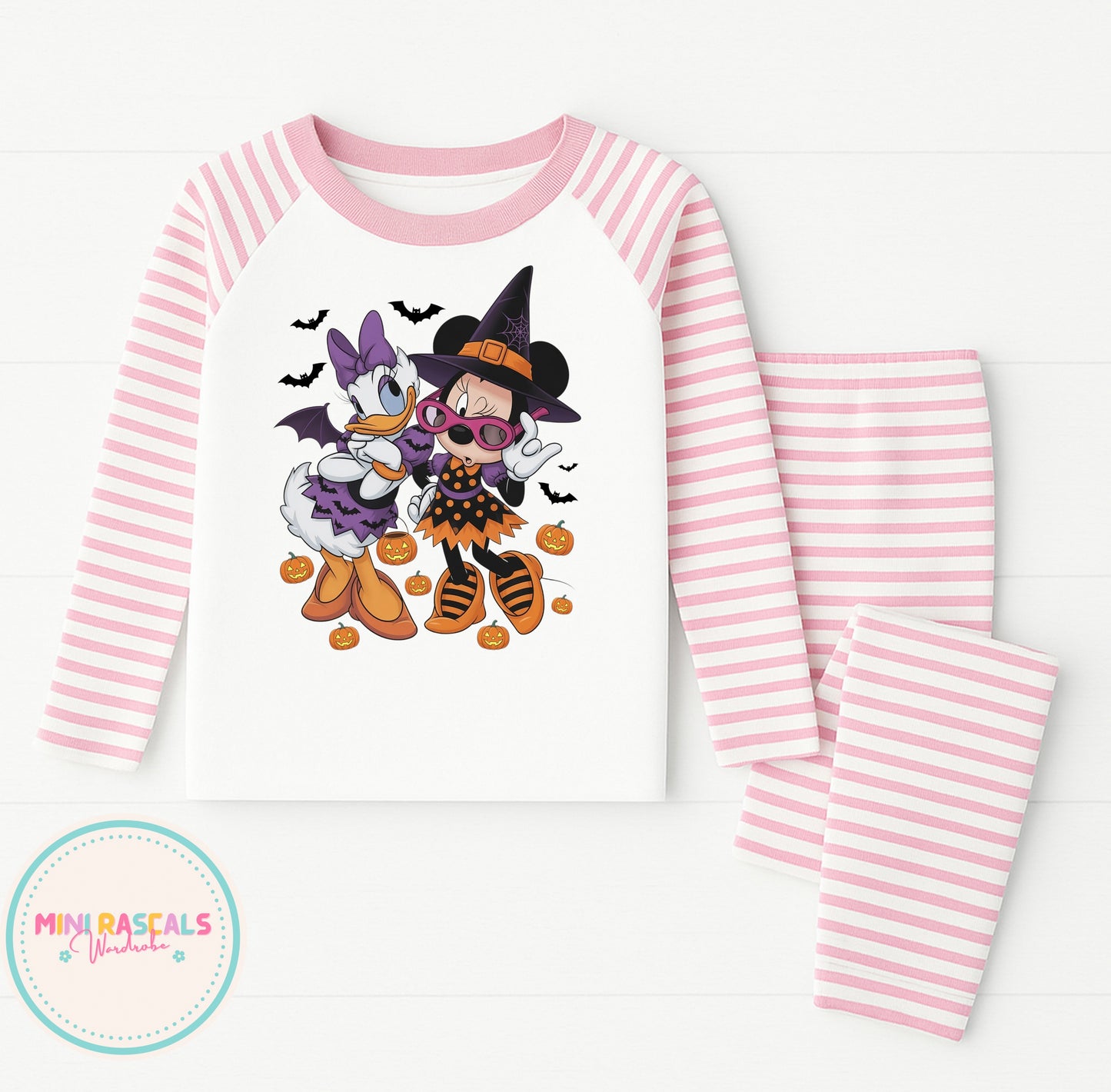 Daisy Duck & Minnie Mouse Halloween Pyjamas | Kids Disney Sleepwear