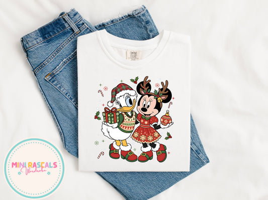 Daisy Duck & Minnie Mouse Christmas Chick T-Shirt & Sweatshirt