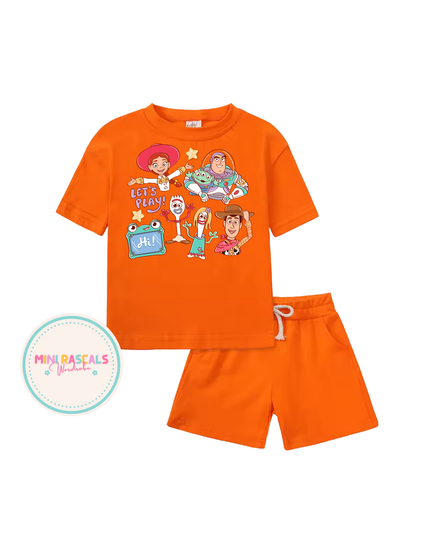 Toy Story Kids T-Shirt & Shorts Set – Woody & Buzz Boys Summer Outfit | Mini Rascals