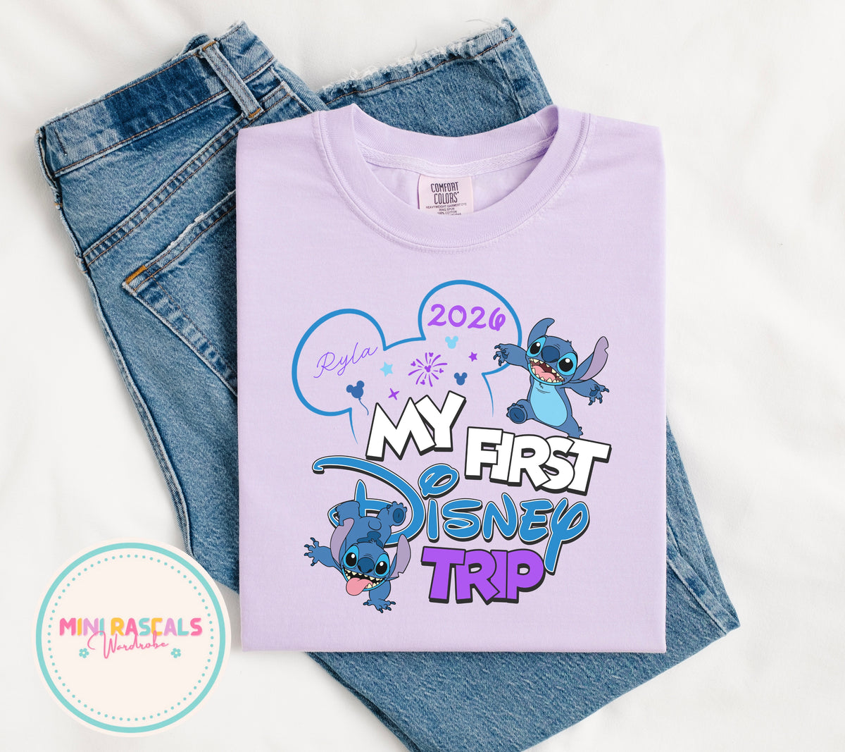Personalised My First Disney Trip Stitch Outfit - Kids T-Shirts and Sweatshirts