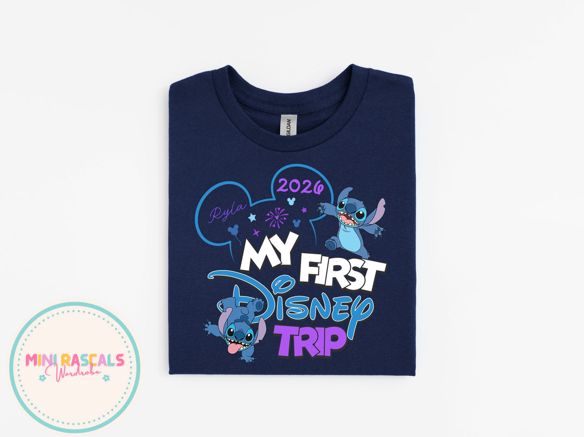 Personalised My First Disney Trip Stitch Outfit - Kids T-Shirts and Sweatshirts