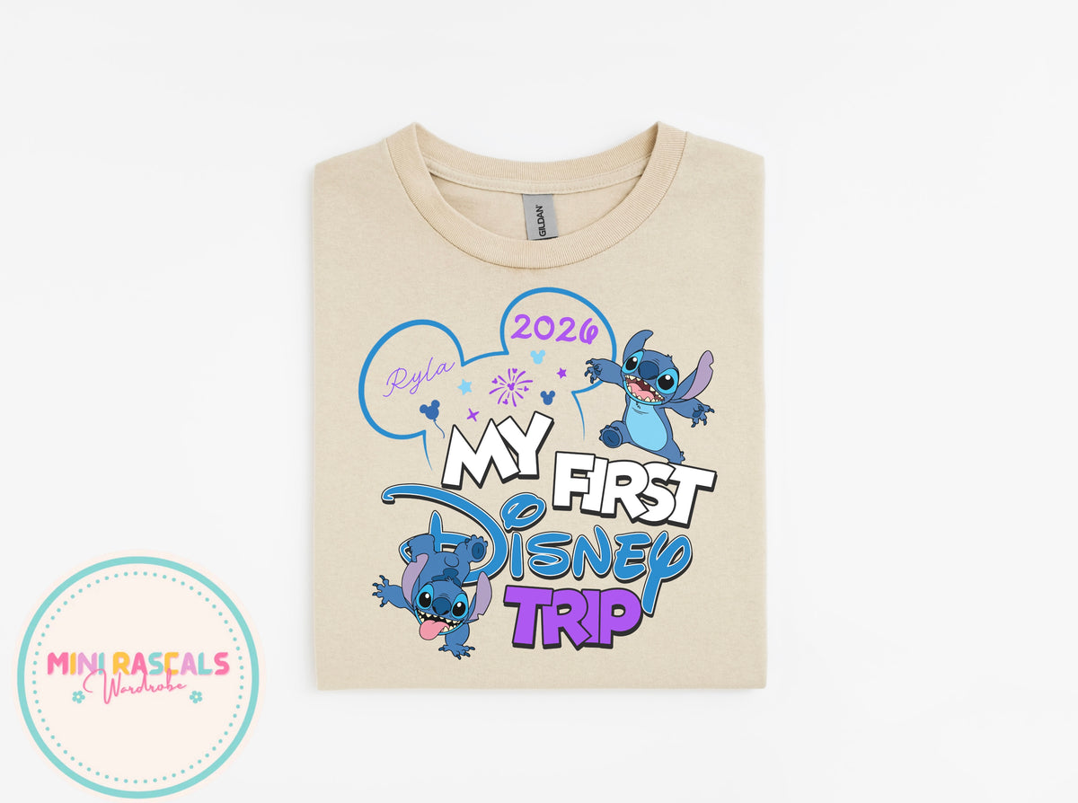 Personalised My First Disney Trip Stitch Outfit - Kids T-Shirts and Sweatshirts