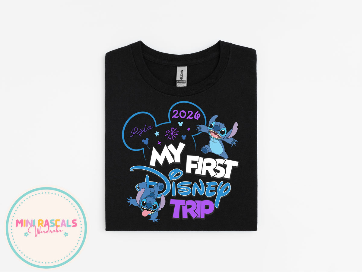 Personalised My First Disney Trip Stitch Outfit - Kids T-Shirts and Sweatshirts