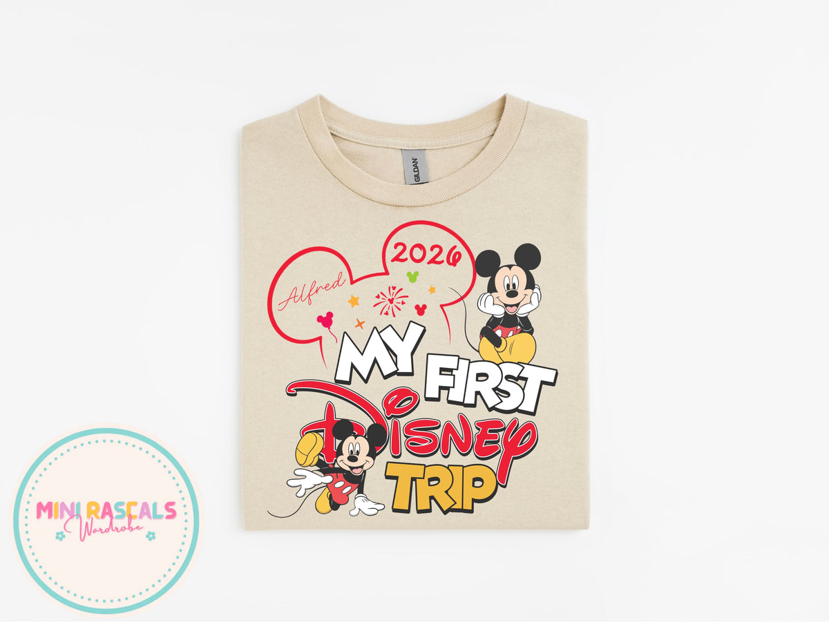 Personalised My First Disney Trip Mickey Mouse Outfit - Kids T-Shirts and Sweatshirts