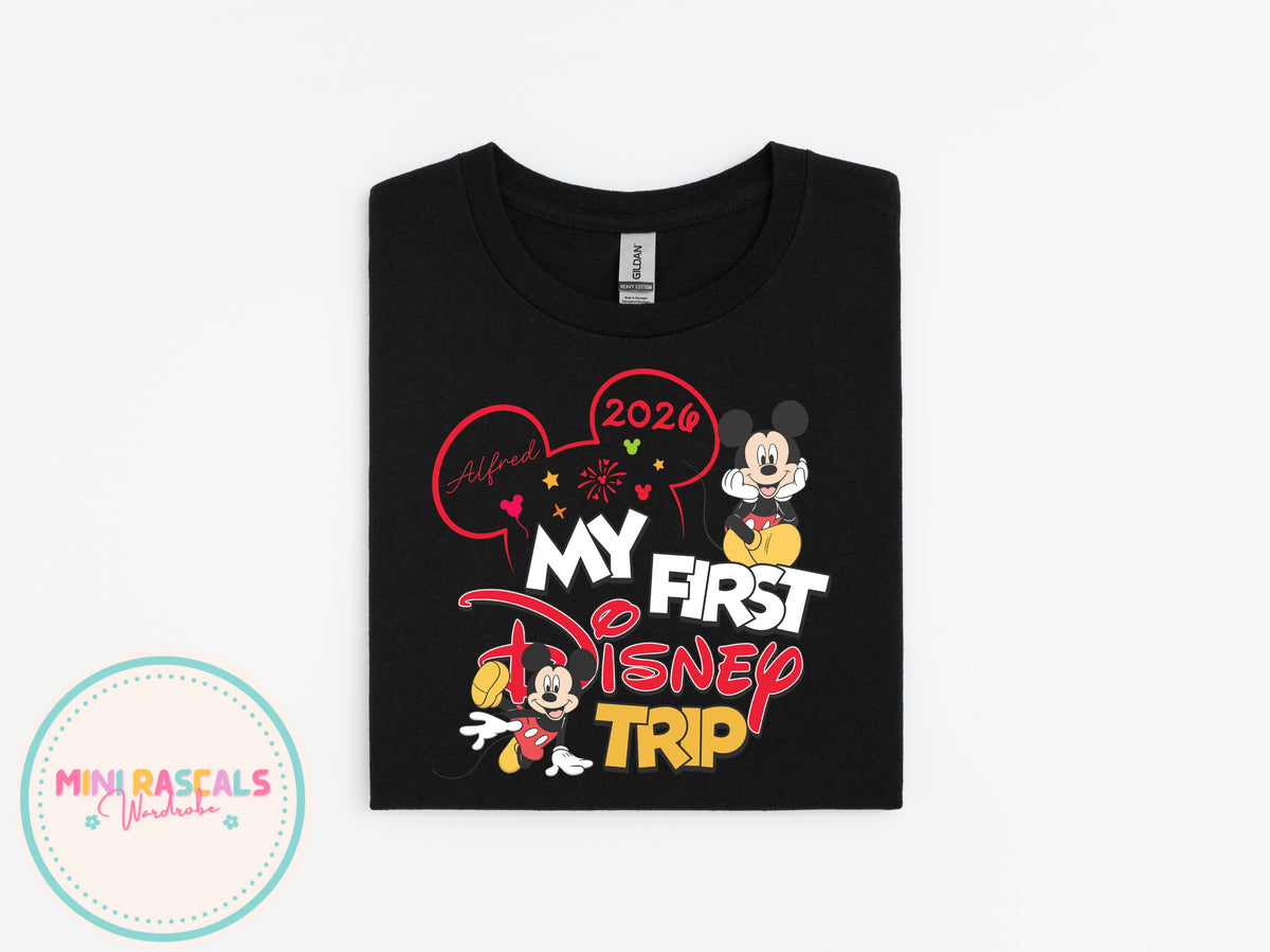 Personalised My First Disney Trip Mickey Mouse Outfit - Kids T-Shirts and Sweatshirts