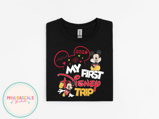 Personalised My First Disney Trip Mickey Mouse Outfit - Kids T-Shirts and Sweatshirts