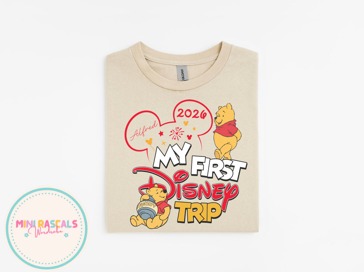 Personalised My First Disney Trip Winnie the Pooh Outfit - Kids T-Shirts and Sweatshirts