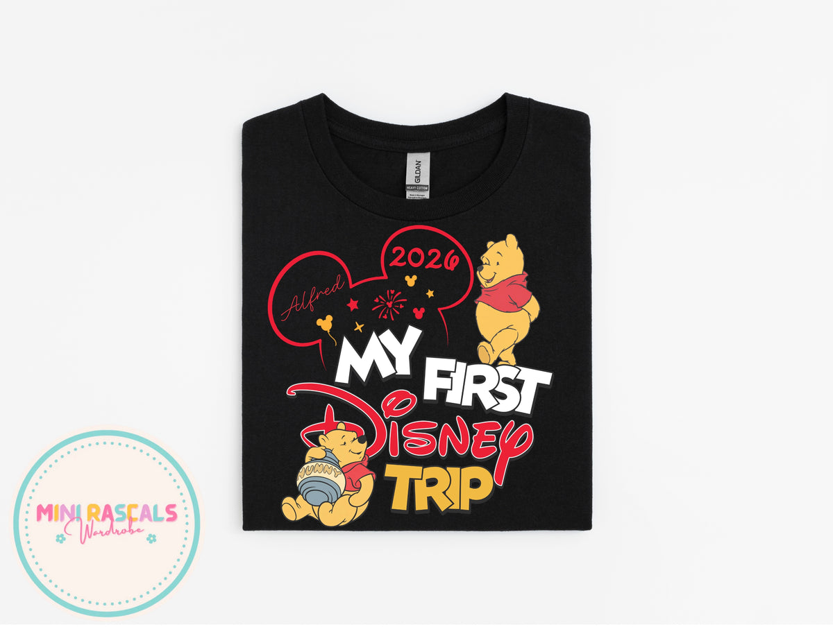Personalised My First Disney Trip Winnie the Pooh Outfit - Kids T-Shirts and Sweatshirts