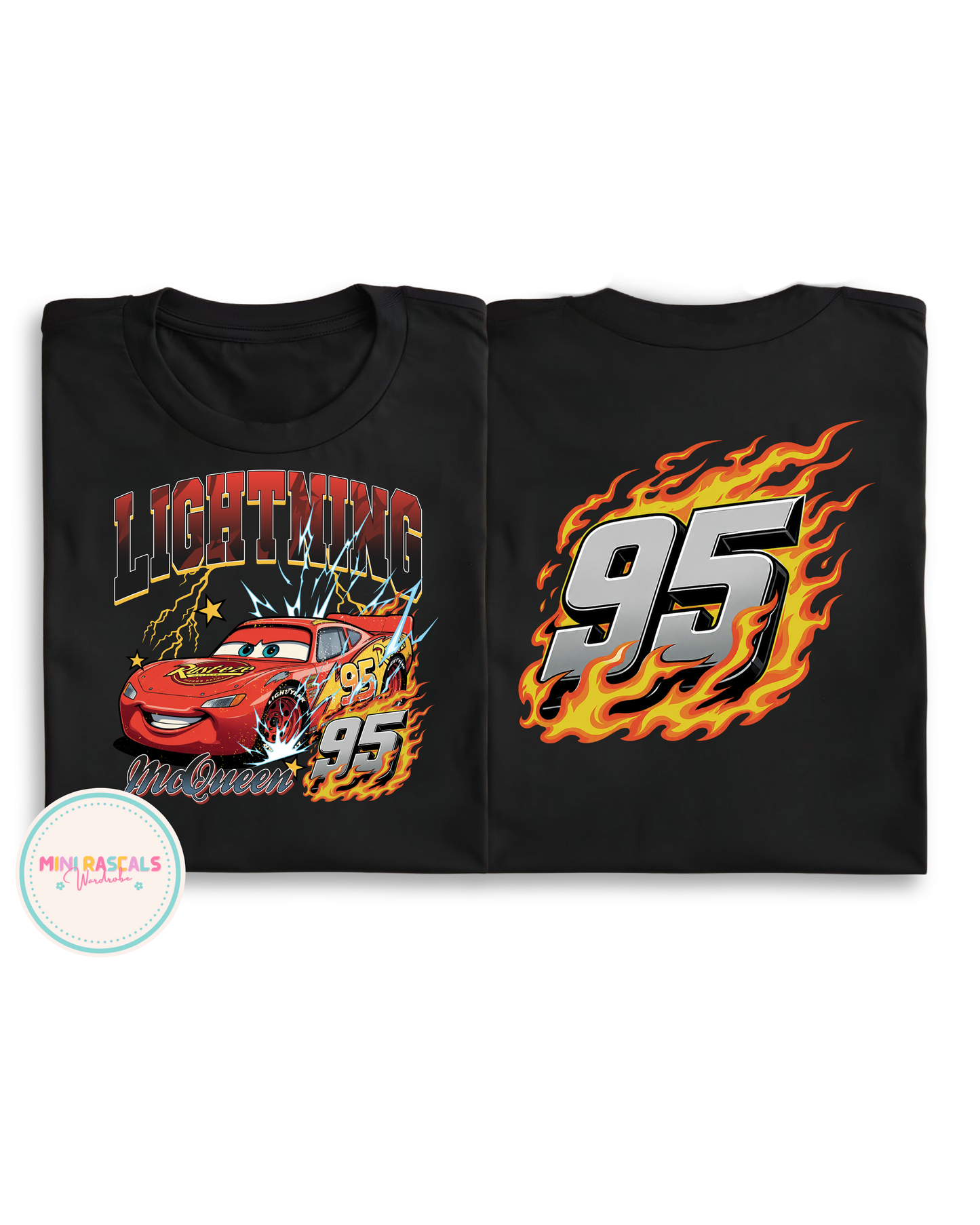 Lightning McQueen Flame Kids T-Shirt