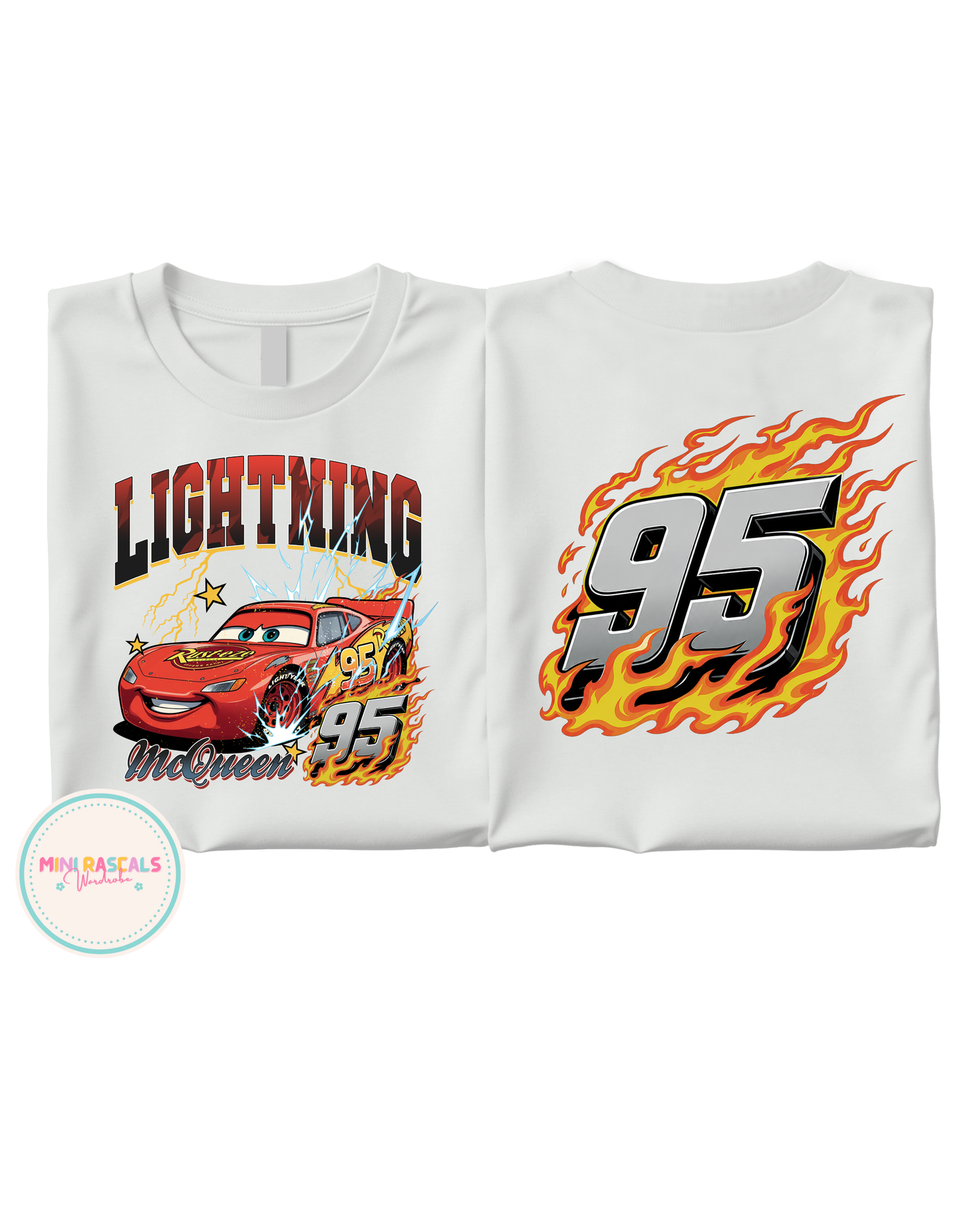 Lightning McQueen Flame Kids T-Shirt