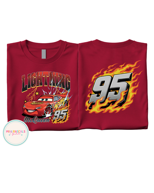 Lightning McQueen Flame Kids T-Shirt