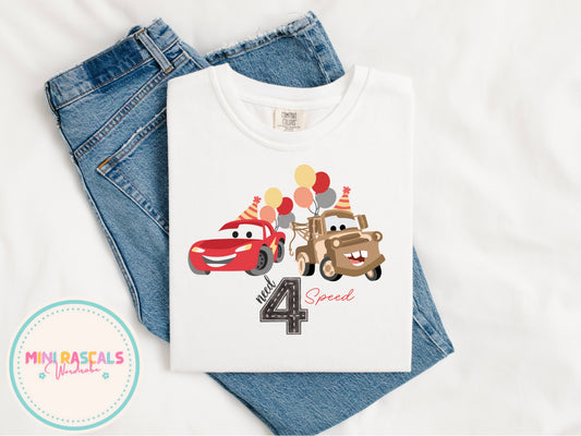 Need 4 Speed Cars 4th Birthday T-Shirt & Sweatshirt