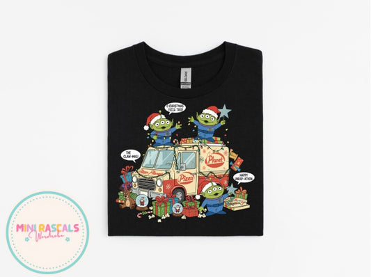 Toy Story Alien Pizza Planet Van Christmas T-Shirt & Sweatshirt