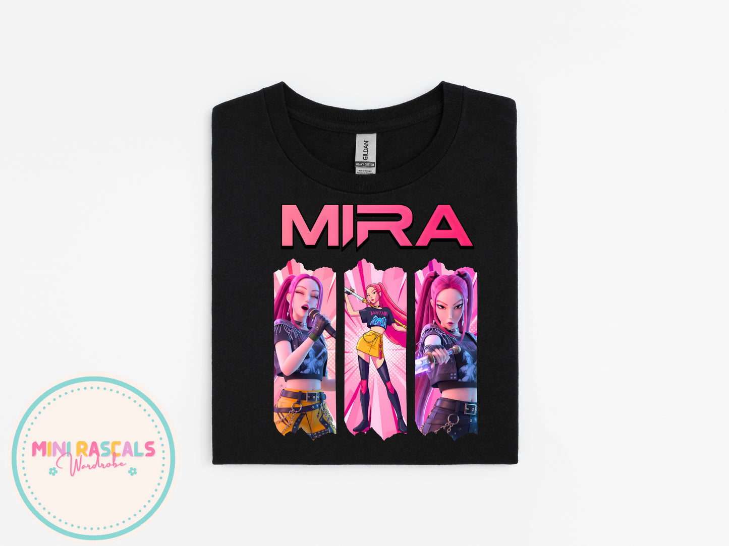 KPOP Demon Hunters Mira Kids T-Shirt | Huntrxx Girls Graphic Tee | Character Birthday Top