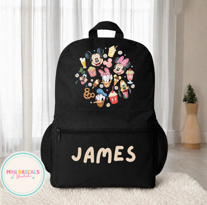 Personalised Mickey Mouse & Friends Kids Backpack – Custom Name Disney School Bag | Mini Rascals