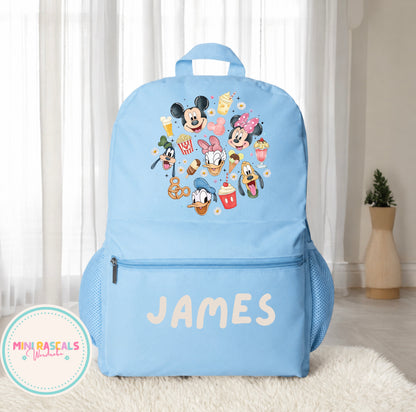 Personalised Mickey Mouse & Friends Kids Backpack – Custom Name Disney School Bag | Mini Rascals