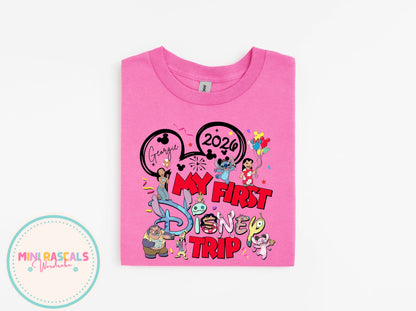 Personalised Disney Lilo and Stitch My First Disney Trip Kids T-Shirts and Sweatshirt