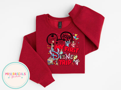 Personalised Disney Lilo and Stitch My First Disney Trip Kids T-Shirts and Sweatshirt