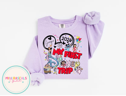 Personalised Disney Lilo and Stitch My First Disney Trip Kids T-Shirts and Sweatshirt
