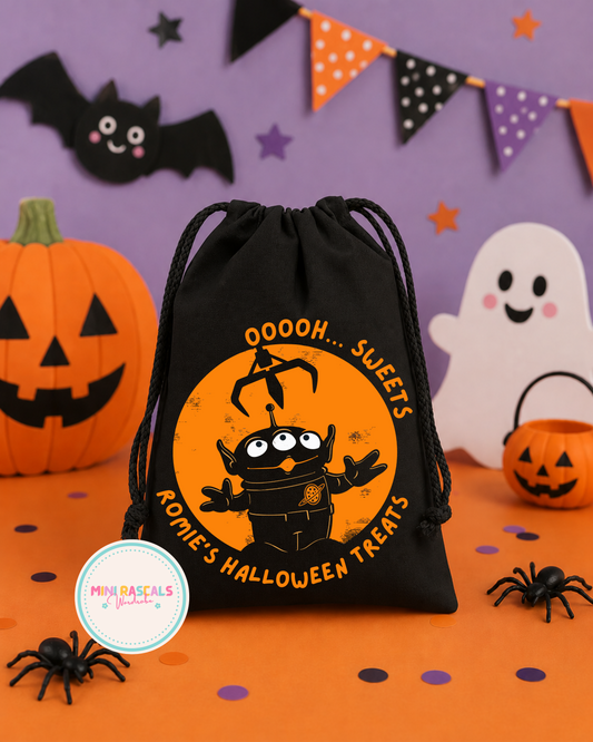Alien Halloween Personalised Treat Bag