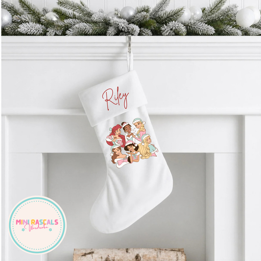 Disney Princess Inspired Personalised Christmas Stocking