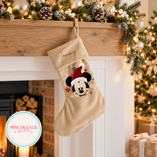 Mickey Mouse Inspired Personalised Christmas Stocking