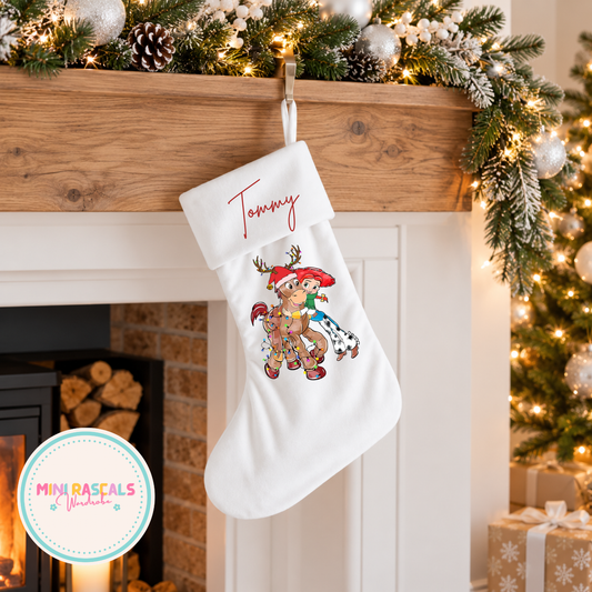 Jessie and Bullseye Inspired Personalised Christmas Stocking