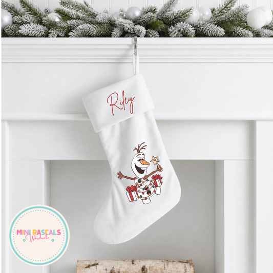 Olaf-Inspired Personalised Christmas Stocking