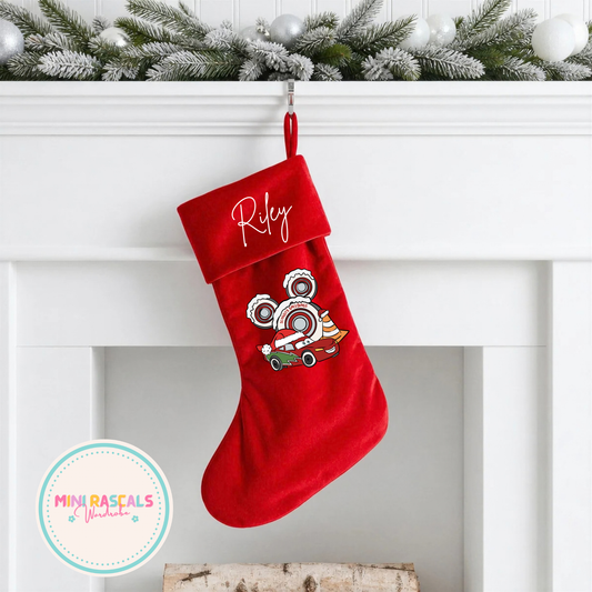 Lightning McQueen Inspired Personalised Christmas Stocking