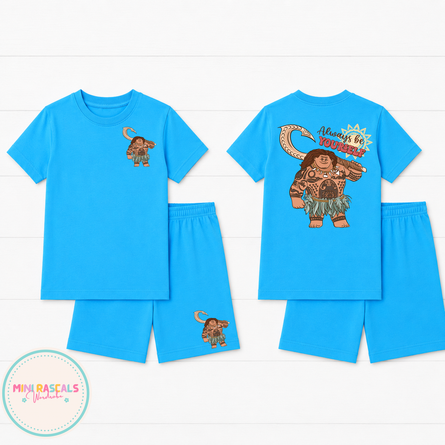 Disney Maui Moana 'Always Be Yourself' T-Shirt & Short Set | Kids Summer Outfit