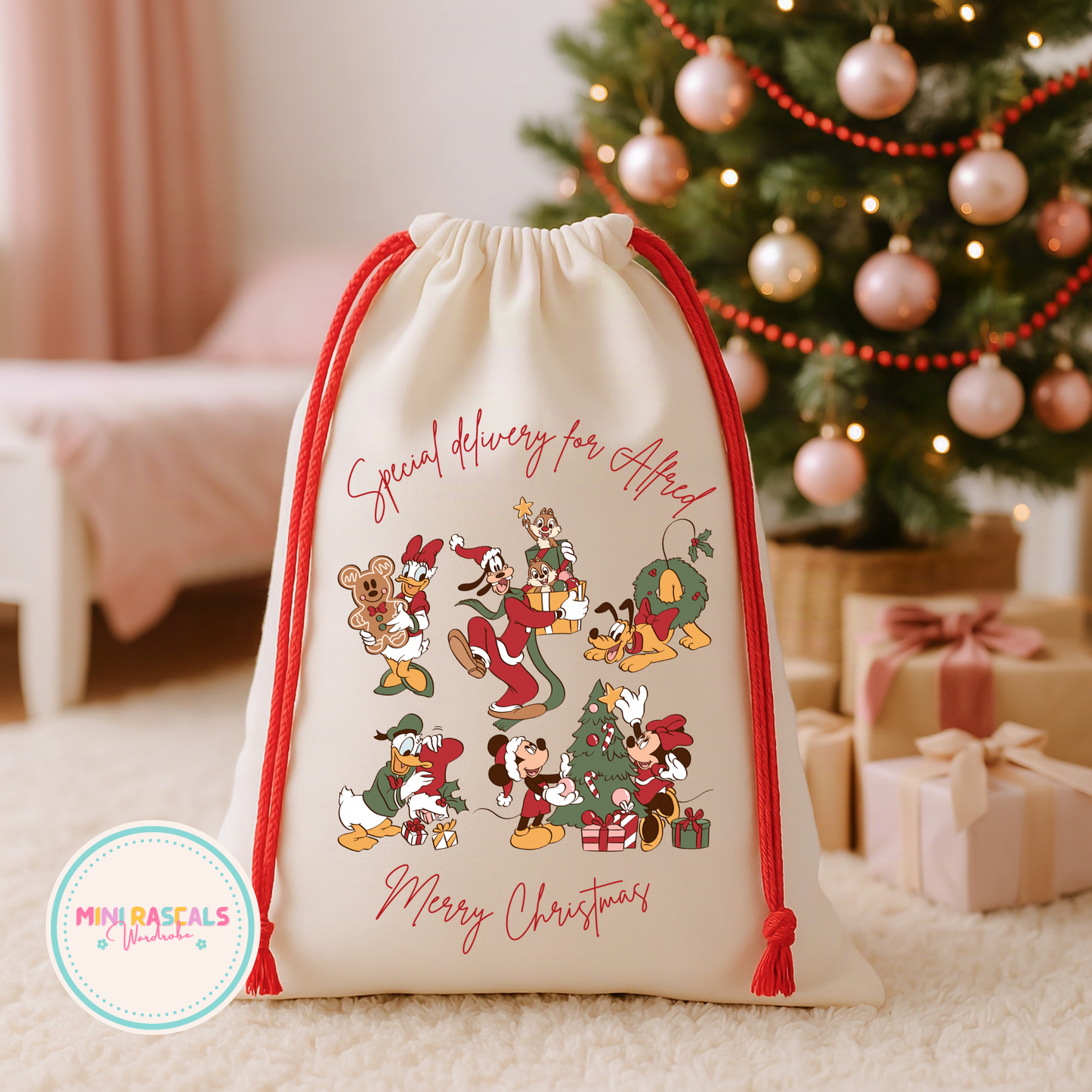 Personalised Mickey Mouse & Friends Christmas Sack